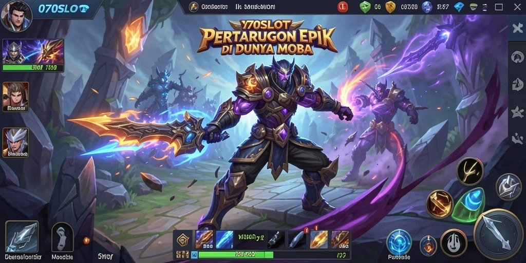 Menampilkan pertarungan seru di arena MOBA 070SLOT.