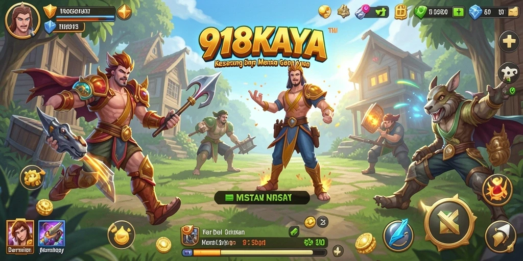 Screenshot gameplay <strong>918KAYA</strong> yang penuh warna dan menyenangkan.