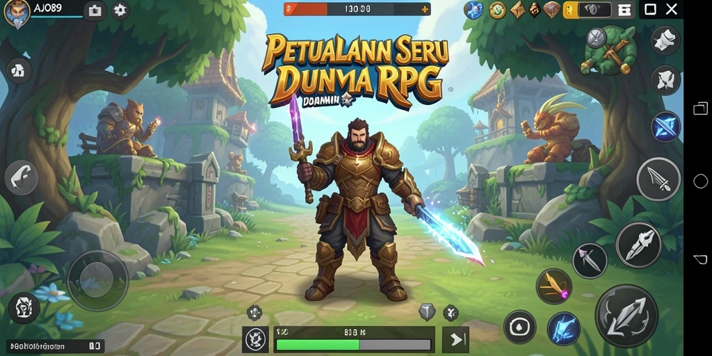 Tampilan menakjubkan dari gameplay RPG di AJO89.