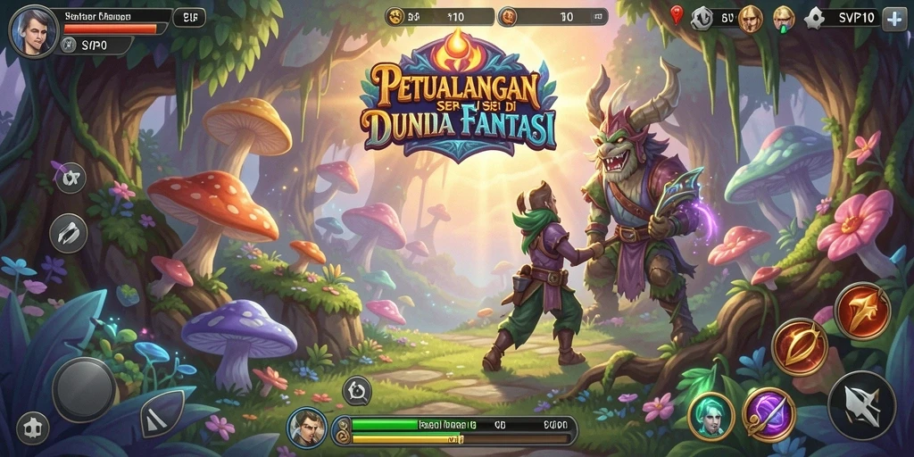 Tampilan gameplay yang menegangkan dalam petualangan seru.