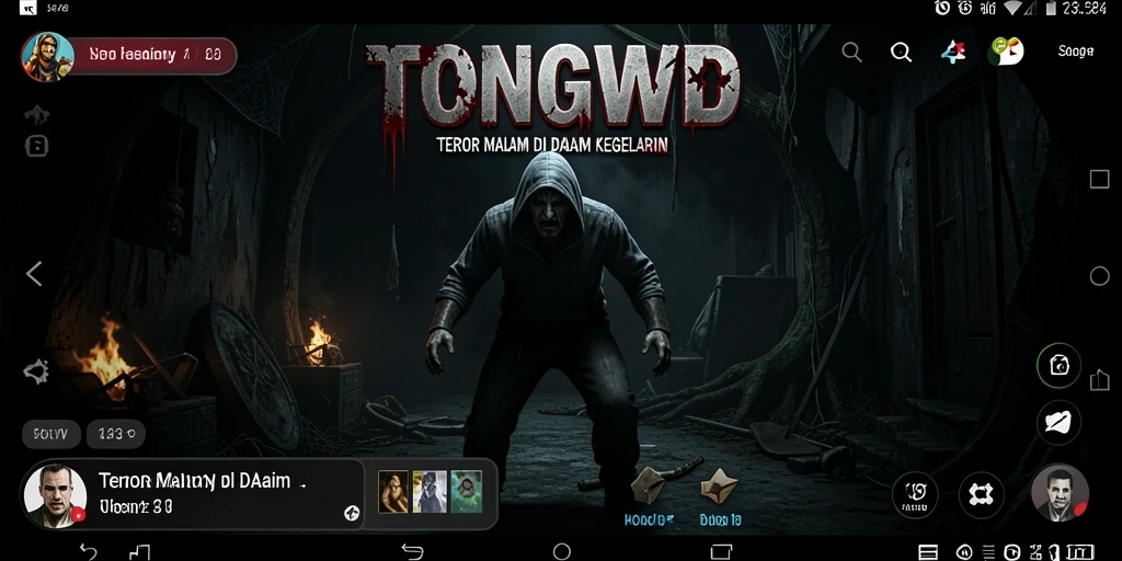Screenshot gameplay TONGWD menampilkan suasana serem yang mencekam.
