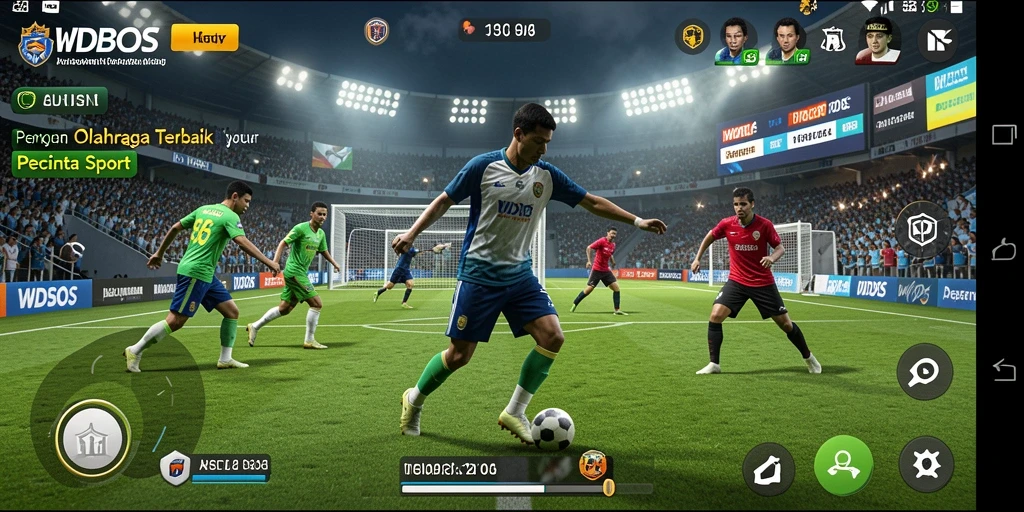 Screenshot gameplay WDBOS menampilkan aksi mendebarkan dalam pertandingan olahraga.