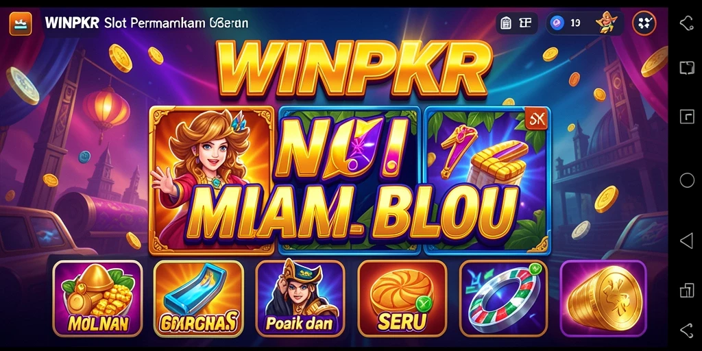 Tampilan layar permainan <strong>WINPKR</strong> yang penuh warna dan menarik.